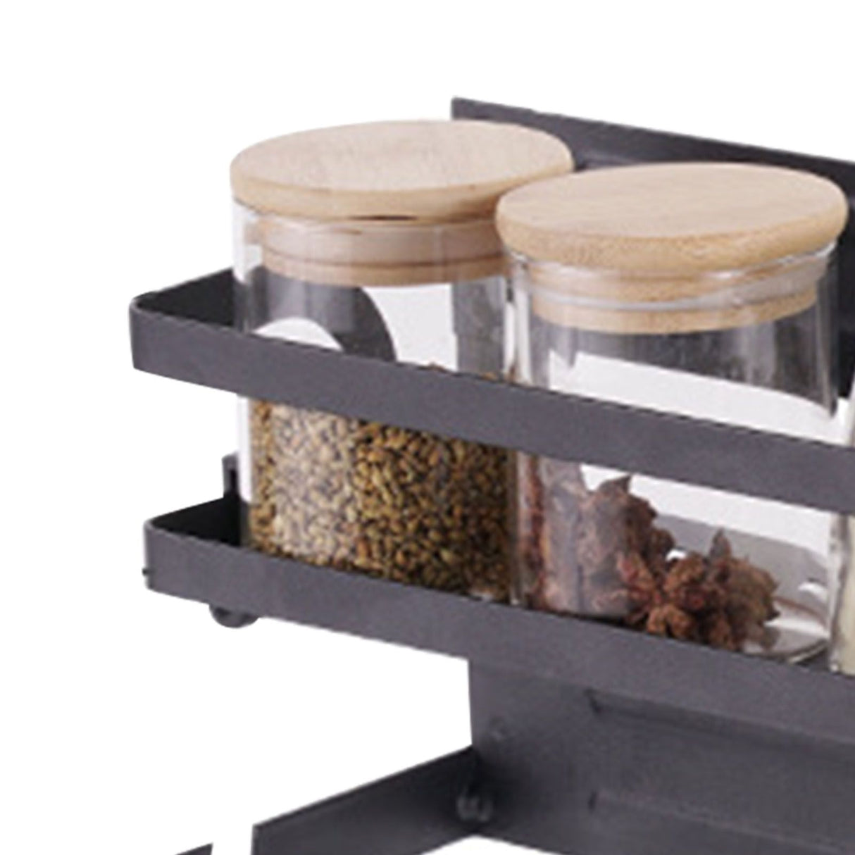 Refrigerator Magnetic Storage Shelf Organizer Strong Magnetic Spice Rack for Refrigerator B Style Single Layer