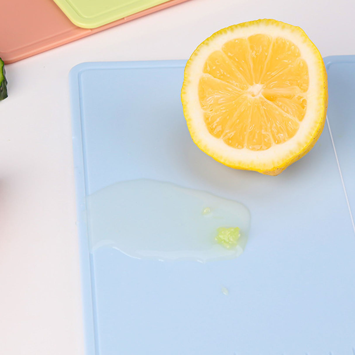 Foldable Kitchen Cutting Board Portable Plastic Fruit Chopping Board for Outdoor Picnic Camping Nordic Grey Blue 20x12.5x0.8cm