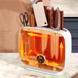 Wall Mounted Knife Holder Utensil Drying Rack Hot Air Circulation Knife Chopping Board Tableware Stand CN Plug 220V - Extra Image