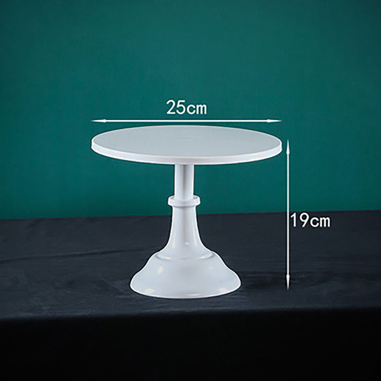 Metal Cake Stand European Style Anti Slip Round Cake Stand for Weddings Parties Anniversaries Medium White