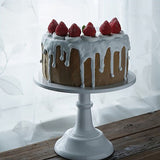 Metal Cake Stand European Style Anti Slip Round Cake Stand for Weddings Parties Anniversaries Medium White - Extra Image