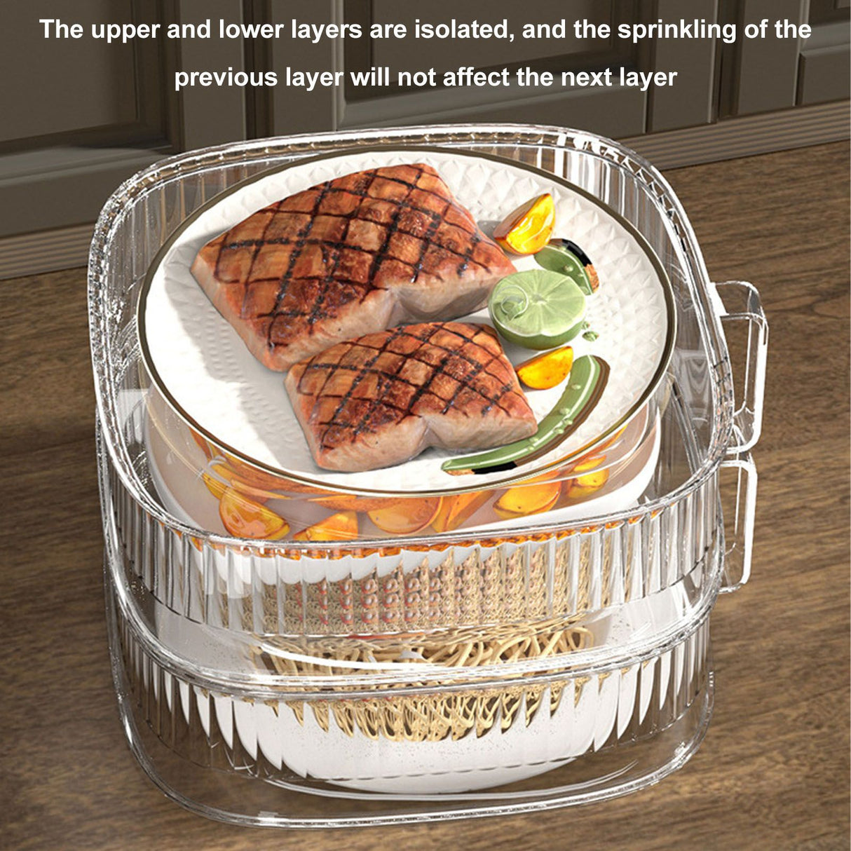 Insulation Vegetable Dish Cover Multifunctional Leftovers Cover Kitchen Table Dustproof Food Covers 2 Layers