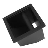 Coffee Knock Box Embedded Bottomless Coffee Knocking Slag Bucket Cafe Bar Powder Grounds Box Black - Top-Down View