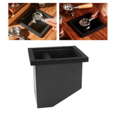 Coffee Knock Box Embedded Bottomless Coffee Knocking Slag Bucket Cafe Bar Powder Grounds Box Black