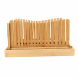 Bamboo Foldable Bread Slicing Guide Toast Loaf Cutting Guide Slicing Maker Kitchen DIY Baking Pastry Tools - Top-Down View