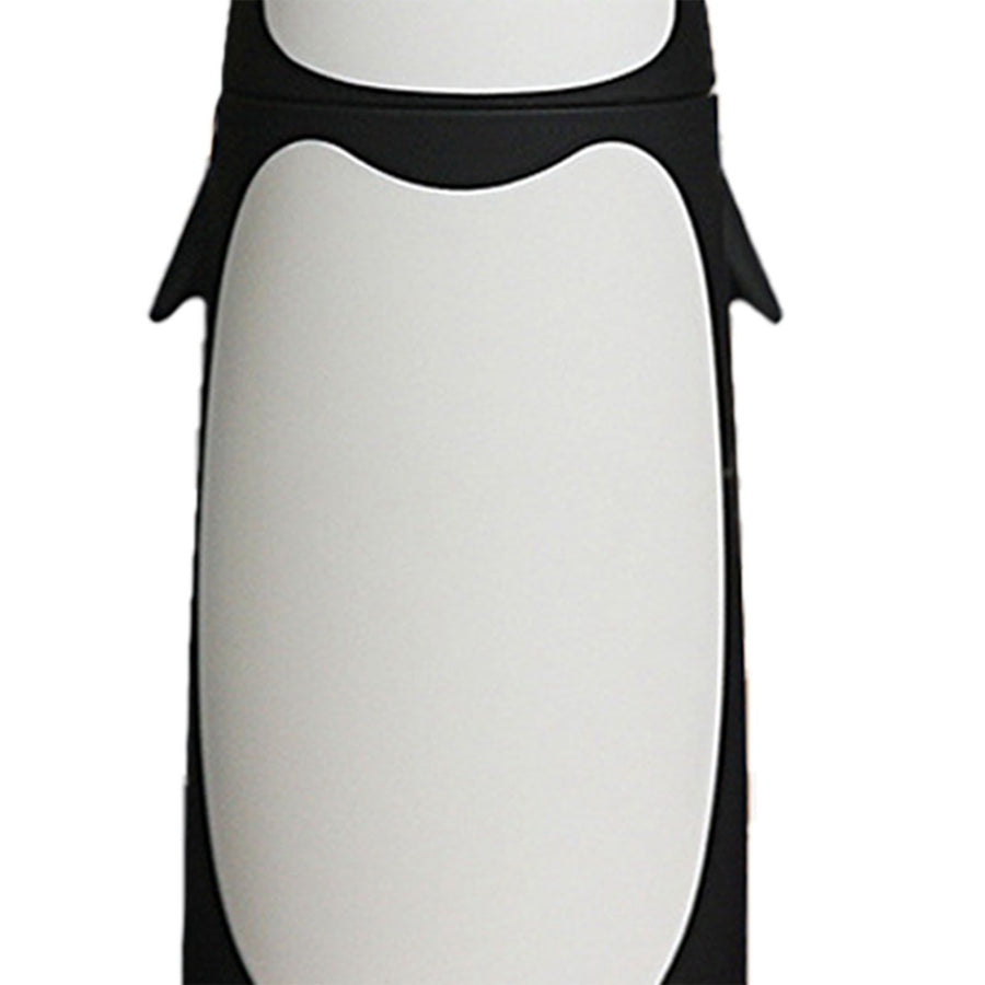 Water Bottle Penguin Design Heat Insulation 300ml Portable Water Cup for Outdoor Black