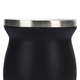 8oz 304 Stainless Steel Gourd Cup Double Layers Vacuum Insulation Cup with Straw Brush Black - Low Angle