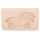 Animal Cookie Mold Lovely Vivid Wooden Biscuit Press Stamp Easy Demoulding Smoothly Cookie Mold Trojan Horse - 45-Degree Angle