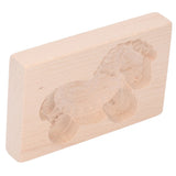 Animal Cookie Mold Lovely Vivid Wooden Biscuit Press Stamp Easy Demoulding Smoothly Cookie Mold Trojan Horse