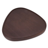 Wood Serving Tray Sturdy Bamboo Simple Elegant Triangular Multifunction Wooden Tea Tray for Cafe Office Dining Table Small - Front View