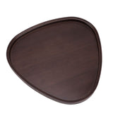 Wood Serving Tray Sturdy Bamboo Simple Elegant Triangular Multifunction Wooden Tea Tray for Cafe Office Dining Table Small