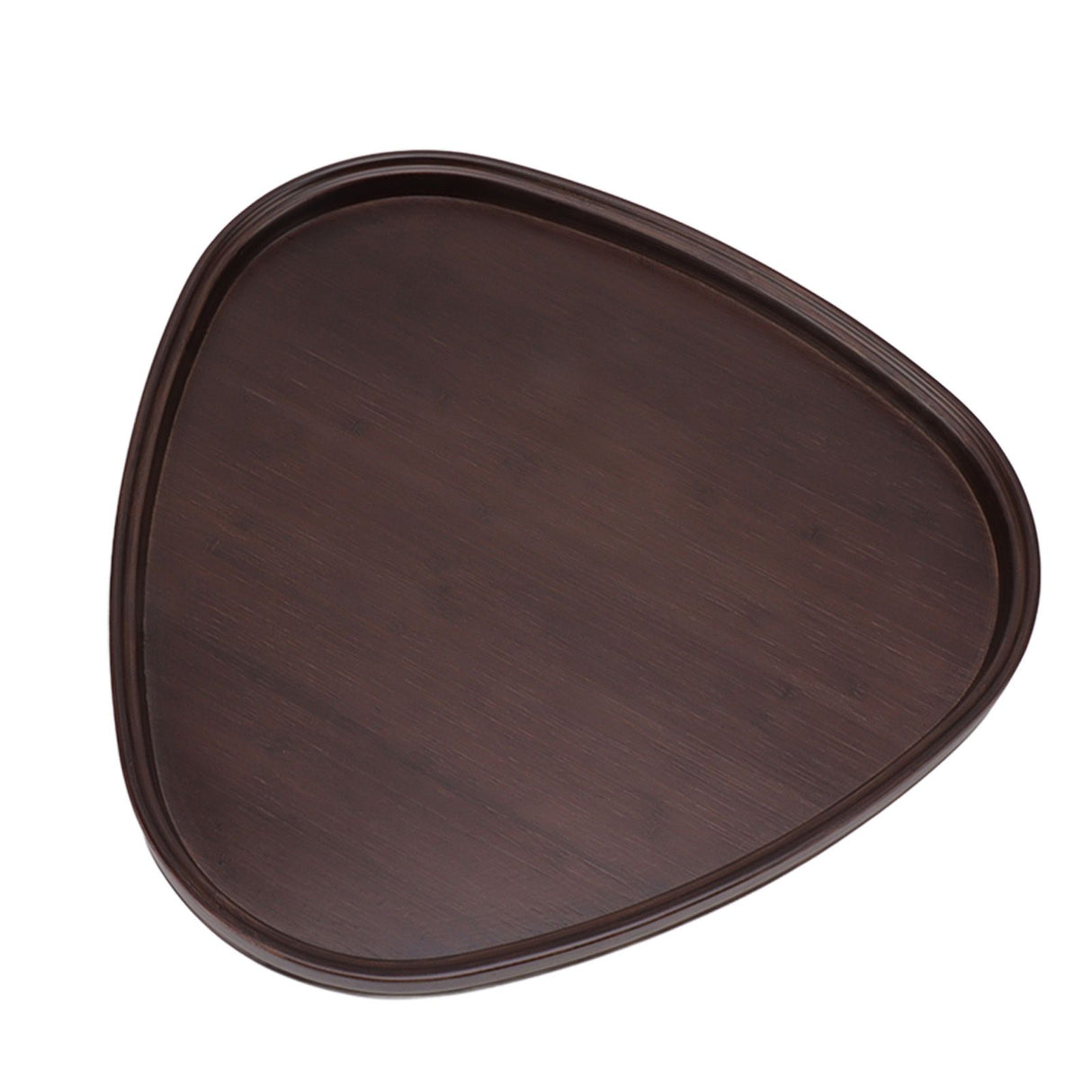 Wood Serving Tray Sturdy Bamboo Simple Elegant Triangular Multifunction Wooden Tea Tray for Cafe Office Dining Table Small