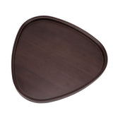 Wood Serving Tray Sturdy Bamboo Simple Elegant Triangular Multifunction Wooden Tea Tray for Cafe Office Dining Table Small