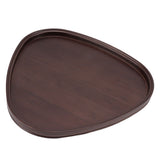 Wood Serving Tray Sturdy Bamboo Simple Elegant Triangular Multifunction Wooden Tea Tray for Cafe Office Dining Table Small - Rear View