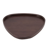 Wood Serving Tray Sturdy Bamboo Simple Elegant Triangular Multifunction Wooden Tea Tray for Cafe Office Dining Table Small - Extra Image