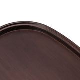 Wood Serving Tray Sturdy Bamboo Simple Elegant Triangular Multifunction Wooden Tea Tray for Cafe Office Dining Table Small - Extra Image