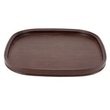 Tea Tray Bamboo Teaboard Refreshment Dried Fruit Teacup Serving Plate Walnut Wood Color L