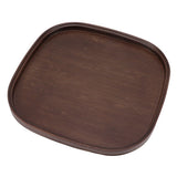 Tea Tray Bamboo Teaboard Refreshment Dried Fruit Teacup Serving Plate Walnut Wood Color L - Rear View