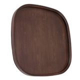 Tea Tray Bamboo Teaboard Refreshment Dried Fruit Teacup Serving Plate Walnut Wood Color L - Close-Up Angle