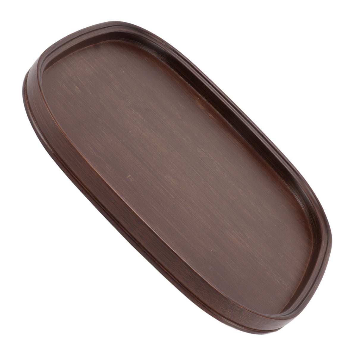 Tea Tray Bamboo Teaboard Refreshment Dried Fruit Teacup Serving Plate Walnut Wood Color L