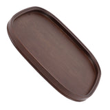 Tea Tray Bamboo Teaboard Refreshment Dried Fruit Teacup Serving Plate Walnut Wood Color L - Extra Image