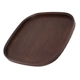 Tea Tray Bamboo Teaboard Refreshment Dried Fruit Teacup Serving Plate Walnut Wood Color L - Extra Image