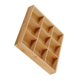 Divided Wooden Tray Multi Compartments Serving Tray for Hot Pot Restaurants Sushi Plate 9 Compartments