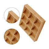 Divided Wooden Tray Multi Compartments Serving Tray for Hot Pot Restaurants Sushi Plate 9 Compartments - Rear View