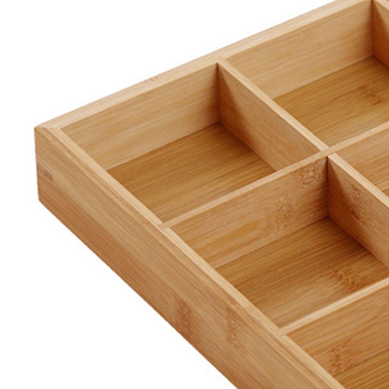 Divided Wooden Tray Multi Compartments Serving Tray for Hot Pot Restaurants Sushi Plate 9 Compartments