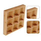 Divided Wooden Tray Multi Compartments Serving Tray for Hot Pot Restaurants Sushi Plate 9 Compartments
