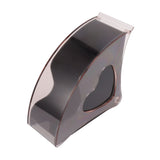 Coffee Filter Holder Storage Coffee Filter Paper Dispenser Rack with Dustproof Cover for Cafe Office Black - 45-Degree Angle