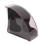 Coffee Filter Holder Storage Coffee Filter Paper Dispenser Rack with Dustproof Cover for Cafe Office Black - Rear View