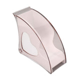 Coffee Filter Holder Storage Coffee Filter Paper Dispenser Rack with Dustproof Cover for Cafe Office White - Front View