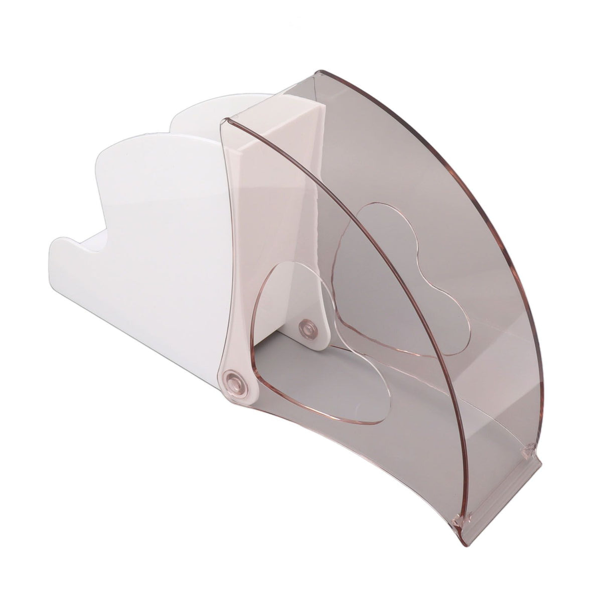 Coffee Filter Holder Storage Coffee Filter Paper Dispenser Rack with Dustproof Cover for Cafe Office White