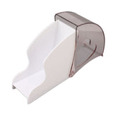 Coffee Filter Holder Storage Coffee Filter Paper Dispenser Rack with Dustproof Cover for Cafe Office White - 45-Degree Angle