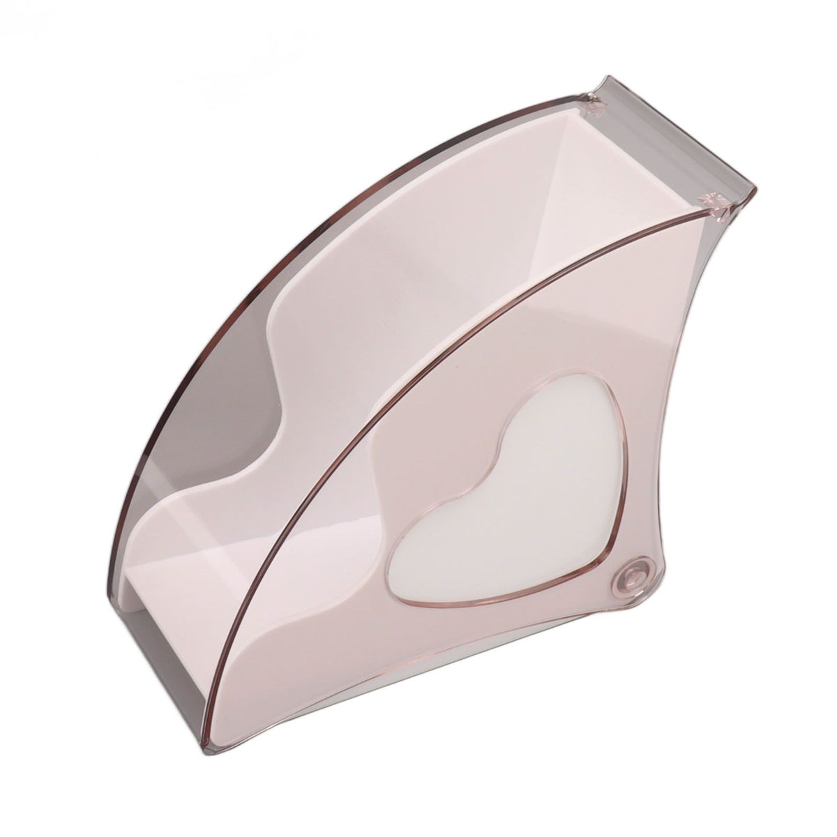 Coffee Filter Holder Storage Coffee Filter Paper Dispenser Rack with Dustproof Cover for Cafe Office White