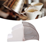 Coffee Filter Holder Storage Coffee Filter Paper Dispenser Rack with Dustproof Cover for Cafe Office White