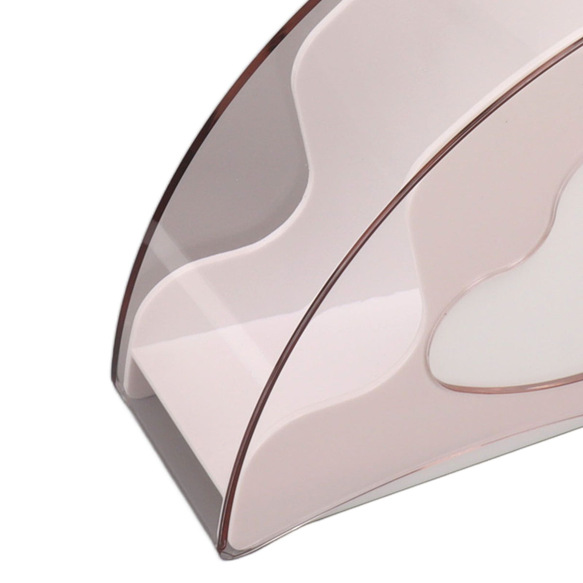 Coffee Filter Holder Storage Coffee Filter Paper Dispenser Rack with Dustproof Cover for Cafe Office White