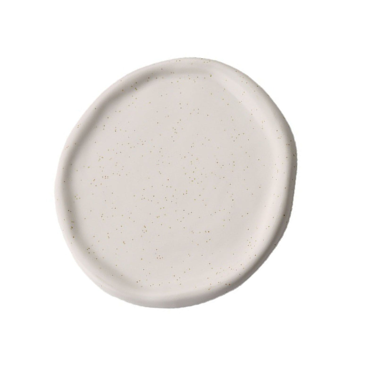 Jewelry Plate Ceramic Glossy Appearance Simple Modern Stylish Storage Tray for Home Gift White Round