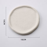 Jewelry Plate Ceramic Glossy Appearance Simple Modern Stylish Storage Tray for Home Gift White Round