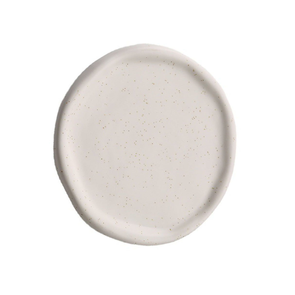 Jewelry Plate Ceramic Glossy Appearance Simple Modern Stylish Storage Tray for Home Gift White Round