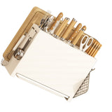 Kitchen Knife Drying Holder Integrated Chopsticks Cutting Board Storage Rack Organizer White - Extra Image