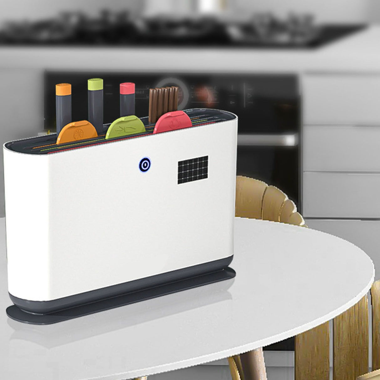 Knife Block Electric Ultraviolet All Round Cleaning Knife Chopstick Chopping Board Holder Utensils Organizer