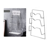Wall Mounted Pot Lid Rack 3 Layers Multifunction Stainless Steel Lid Holder Chopping Board Storage Rack for Kitchen