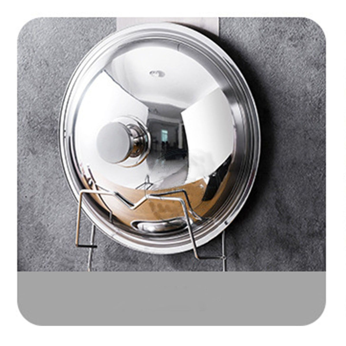 Wall Mounted Pot Lid Rack 3 Layers Multifunction Stainless Steel Lid Holder Chopping Board Storage Rack for Kitchen