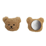 Plush Bear Fridge Magnet Rubber Soft Magnet 3D Animal Fridge Magnet for Kitchen Decoration Coffee - Front View