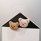 Plush Bear Fridge Magnet Rubber Soft Magnet 3D Animal Fridge Magnet for Kitchen Decoration Coffee