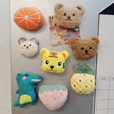 Plush Bear Fridge Magnet Rubber Soft Magnet 3D Animal Fridge Magnet for Kitchen Decoration Coffee - Extra Image