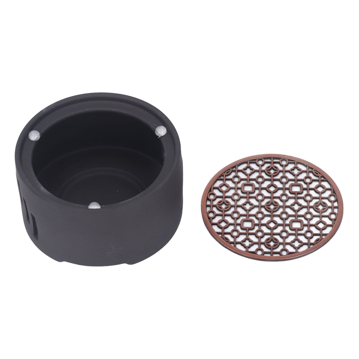 Teapot Warmer Kit with Bronze Color Mat Functional Convenient Tea Coffee Warm Tool for Coffee Beverages