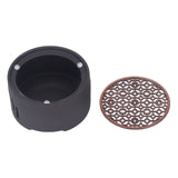 Teapot Warmer Kit with Bronze Color Mat Functional Convenient Tea Coffee Warm Tool for Coffee Beverages - Rear View